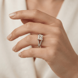 Princess Diamond Split Shank Solitaire Engagement Ring, thumbnail 11