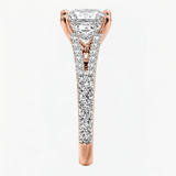 Princess Diamond Split Shank Solitaire Engagement Ring, thumbnail 9