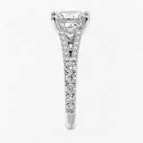Princess Diamond Split Shank Solitaire Engagement Ring, thumbnail 7