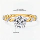 Round Diamond Infinity Weave Solitaire Engagement Ring, thumbnail 10
