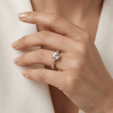 Round Diamond Infinity Weave Solitaire Engagement Ring, thumbnail 11