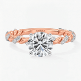 Round Diamond Infinity Weave Solitaire Engagement Ring, thumbnail 4
