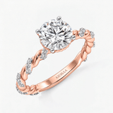 Round Diamond Infinity Weave Solitaire Engagement Ring, thumbnail 8
