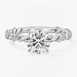 Round Diamond Infinity Weave Solitaire Engagement Ring, thumbnail 5