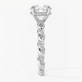 Round Diamond Infinity Weave Solitaire Engagement Ring, thumbnail 7