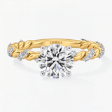 Round Diamond Infinity Weave Solitaire Engagement Ring, thumbnail 1