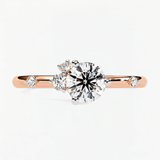 Round Diamond Starlit Solitaire Engagement Ring, thumbnail 7