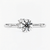 Round Diamond Starlit Solitaire Engagement Ring, thumbnail 4