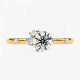 Round Diamond Starlit Solitaire Engagement Ring, thumbnail 1
