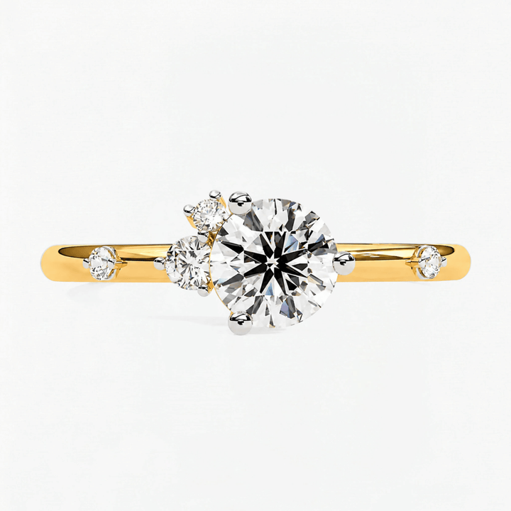 Round Diamond Starlit Solitaire Engagement Ring