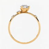 Round Diamond Starlit Solitaire Engagement Ring, thumbnail 3