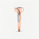 Round Diamond Radiant Swirl Solitaire Engagement Ring, thumbnail 9