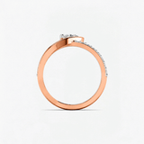 Round Diamond Criss Cross Solitaire Engagement Ring, thumbnail 9