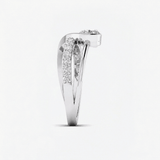 Round Diamond Criss Cross Solitaire Engagement Ring, thumbnail 6