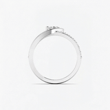 Round Diamond Criss Cross Solitaire Engagement Ring, thumbnail 7