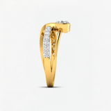 Round Diamond Criss Cross Solitaire Engagement Ring, thumbnail 2