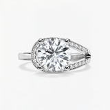 Round Diamond Radiant Veil Engagement Ring, thumbnail 5