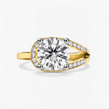 Round Diamond Radiant Veil Engagement Ring, thumbnail 1