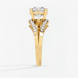 Round Diamond Radiant Veil Engagement Ring, thumbnail 2
