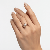 Round Diamond Roseleaf Engagement Ring, thumbnail 11