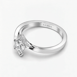 Round Diamond Roseleaf Engagement Ring, thumbnail 7