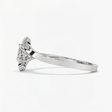 Round Diamond Roseleaf Engagement Ring, thumbnail 8