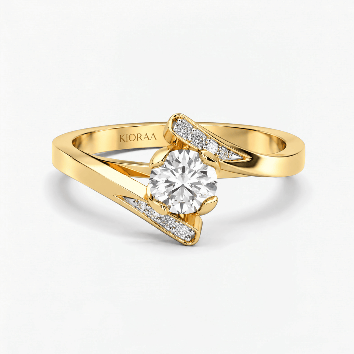 Round Diamond Roseleaf Engagement Ring
