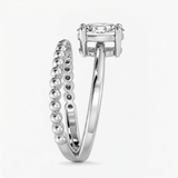 Oval Diamond Pearl Twist Solitaire Engagement Ring, thumbnail 6