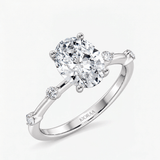Starlight Oval Diamond Engagement Ring, thumbnail 5