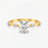 Starlight Oval Diamond Engagement Ring, thumbnail 1