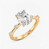 Starlight Oval Diamond Engagement Ring, thumbnail 2