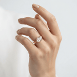 Oval Diamond Delicate Twist Semi Bazel Solitaire Ring, thumbnail 10