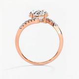 Oval Diamond Wings Engagement Ring, thumbnail 9