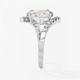 Oval Diamond Wings Engagement Ring, thumbnail 5