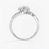 Oval Diamond Wings Engagement Ring, thumbnail 6
