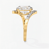 Oval Diamond Wings Engagement Ring, thumbnail 2