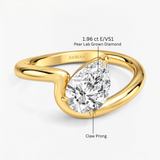 Pear Diamond Embrace Solitaire Ring, thumbnail 7