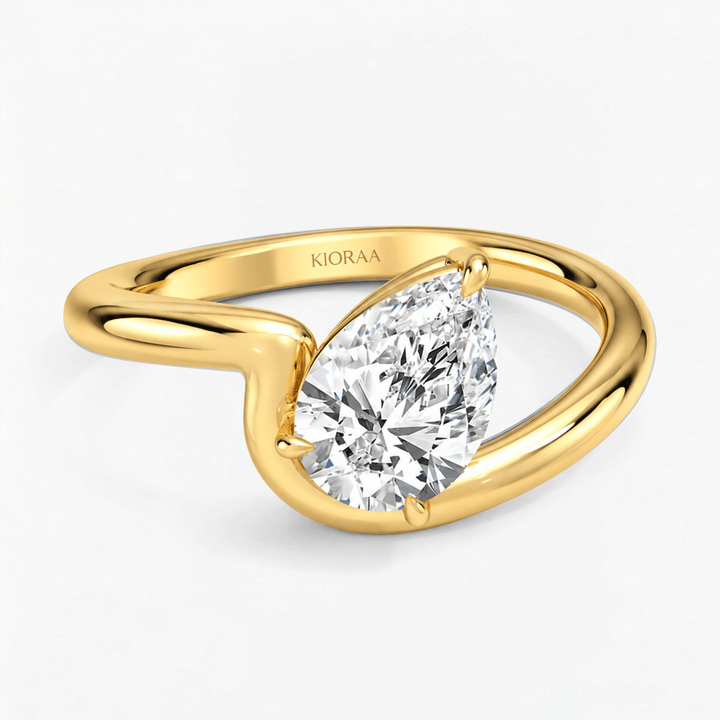 Pear Diamond Embrace Solitaire Ring
