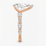 Pear Diamond Petals Solitaire Ring, thumbnail 9