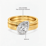 Pear Diamond Silhouette Bezel Solitaire Ring, thumbnail 10