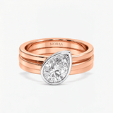 Pear Diamond Silhouette Bezel Solitaire Ring, thumbnail 4