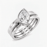 Pear Diamond Silhouette Bezel Solitaire Ring, thumbnail 6