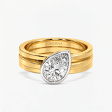 Pear Diamond Silhouette Bezel Solitaire Ring, thumbnail 1