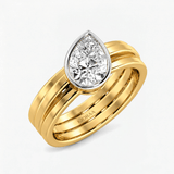 Pear Diamond Silhouette Bezel Solitaire Ring, thumbnail 2