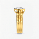 Pear Diamond Silhouette Bezel Solitaire Ring, thumbnail 3