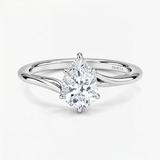 Pear Diamond Contour Twist Solitaire Ring, thumbnail 4