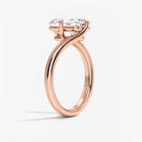 Emerald Eternal Curve Solitaire Engagement Ring, thumbnail 6