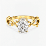 Oval Diamond Moonvine Engagement Ring, thumbnail 1