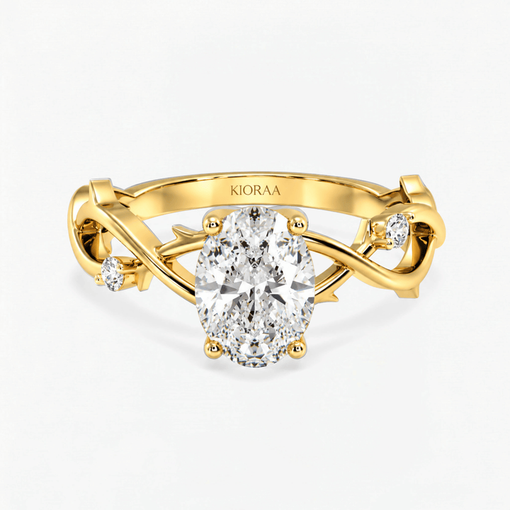 Oval Diamond Moonvine Engagement Ring