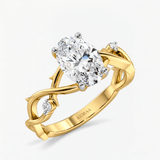 Oval Diamond Moonvine Engagement Ring, thumbnail 2